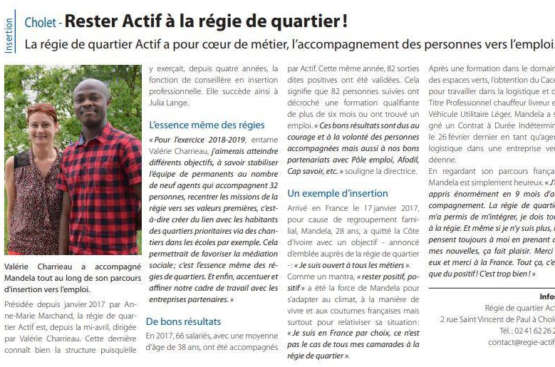 Rester Actif à la régie de quartier !